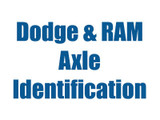 Dodge & Ram Rear Axle ID